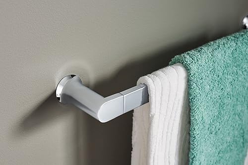 Miniatura 4 de Moen Genta LX BH3824CH - Toallero de pared moderno cromado de 24 pulgadas para baño, toallero individual