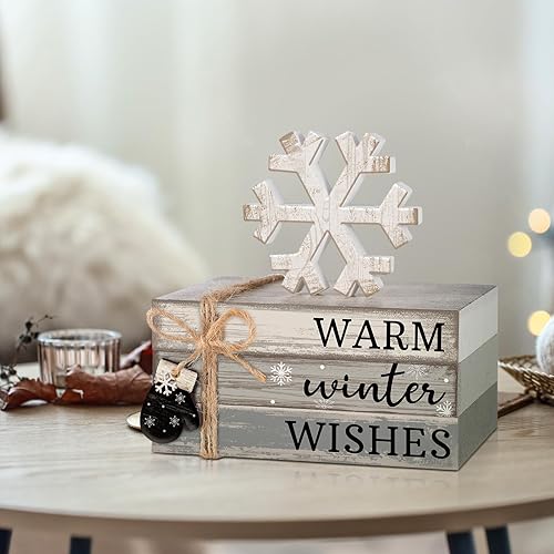 Miniatura 6 de 4 piezas de decoración de Navidad de invierno, decoración de mesa de invierno, bandeja escalonada, decoración de centro de mesa, decoración de