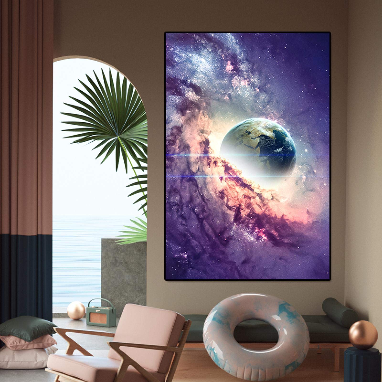 Amazon｜キャンバス絵画星雲惑星宇宙壁画壁画アートポスターとプリント