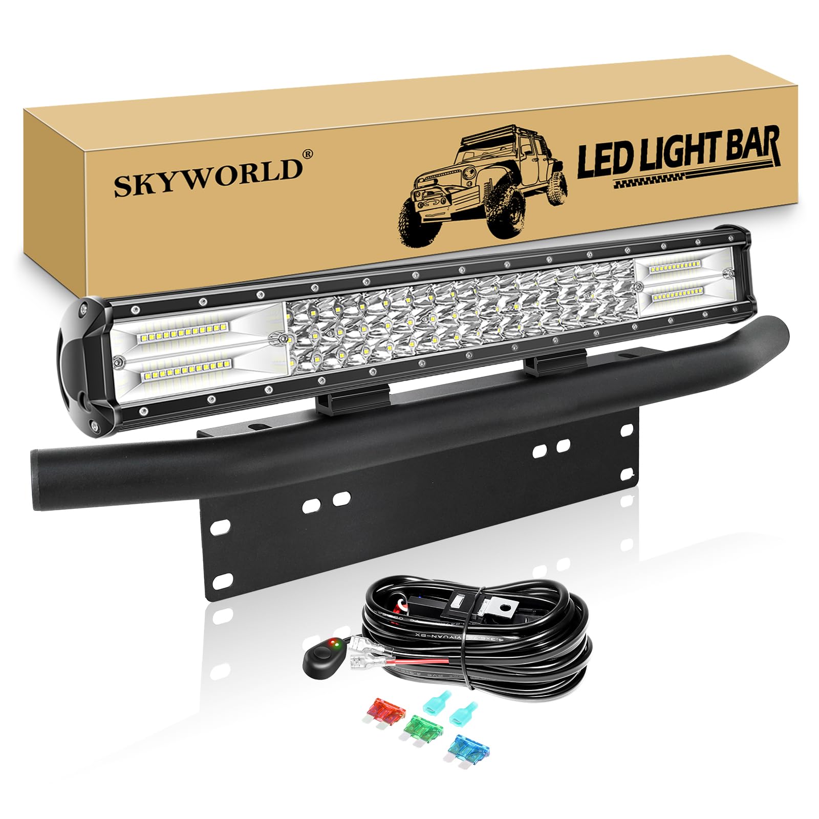 50 Inch Black Series LED Light Bar | Curved | Dual Row | Cool