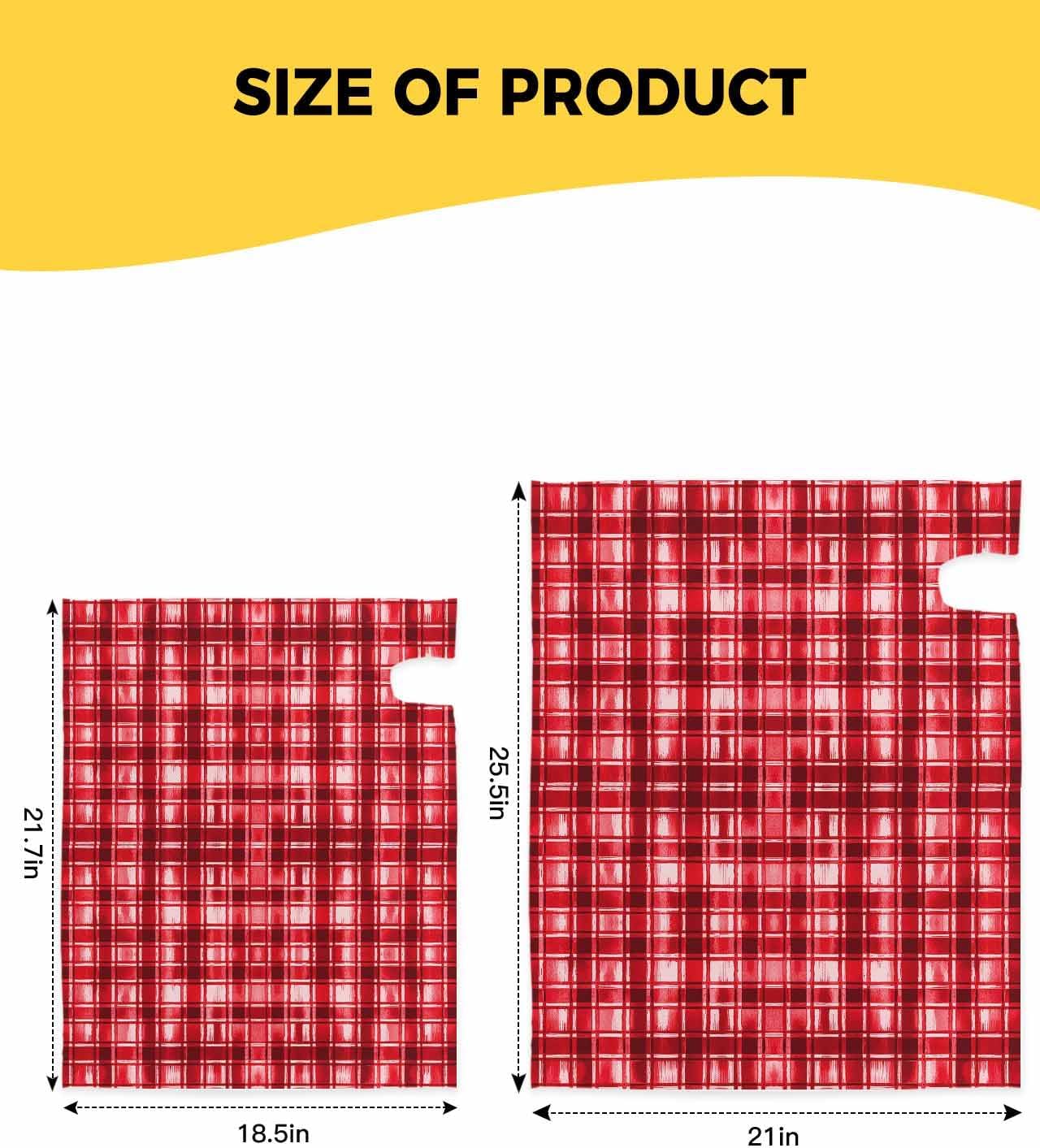 Buffalo Plaid Red Mailbox Covers Magnetic Standard Size,Decorative Post Letter Numbers Box Wrap Decoration Covers Small Accessories for Garden Yard Décor,Pastoral Country French Gradient Checkered
