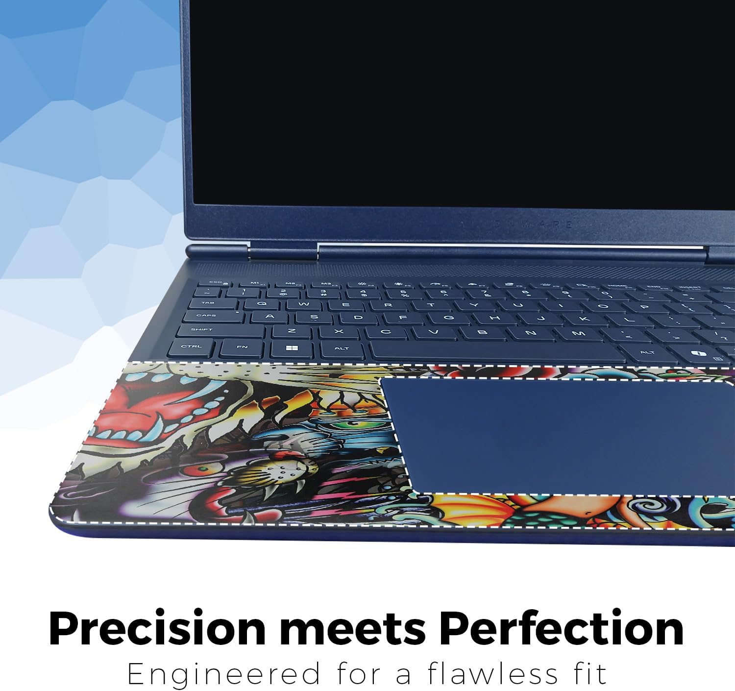 Laptop Skin Compatible with Alienware 16/16X Aurora (2025) - Old School Tattoo - Premium 3M Vinyl Protective Wrap Decal Cover - Easy to Apply | Crafted in The USA by MightySkins