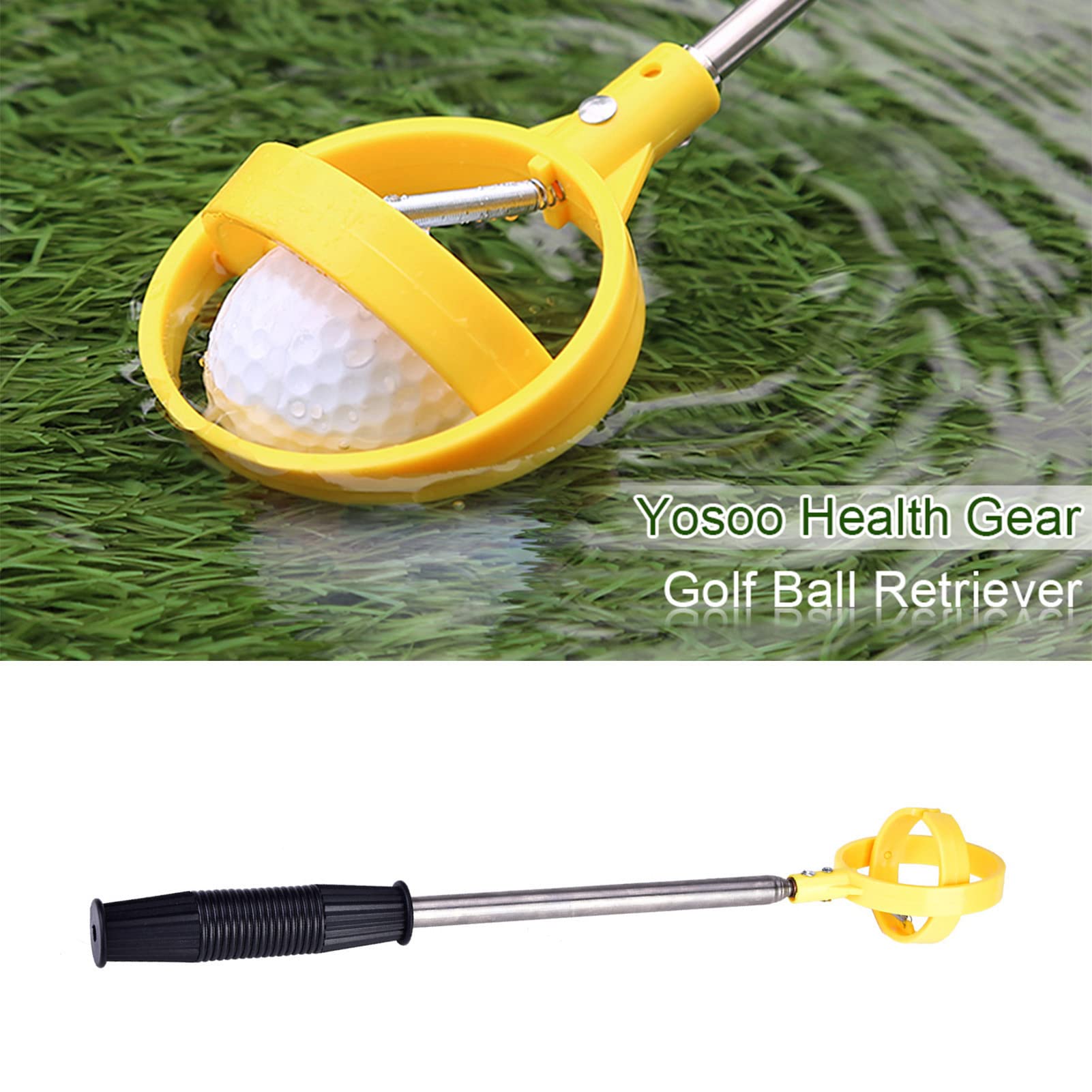 Recupera Palline da Golf ramasse balle Golf Recupero Palline da Telescopico a 8 Sezioni di Lunghezza Regolabile ramasse balle Golf Attrezzo per Raccogli Palline Bollfångare