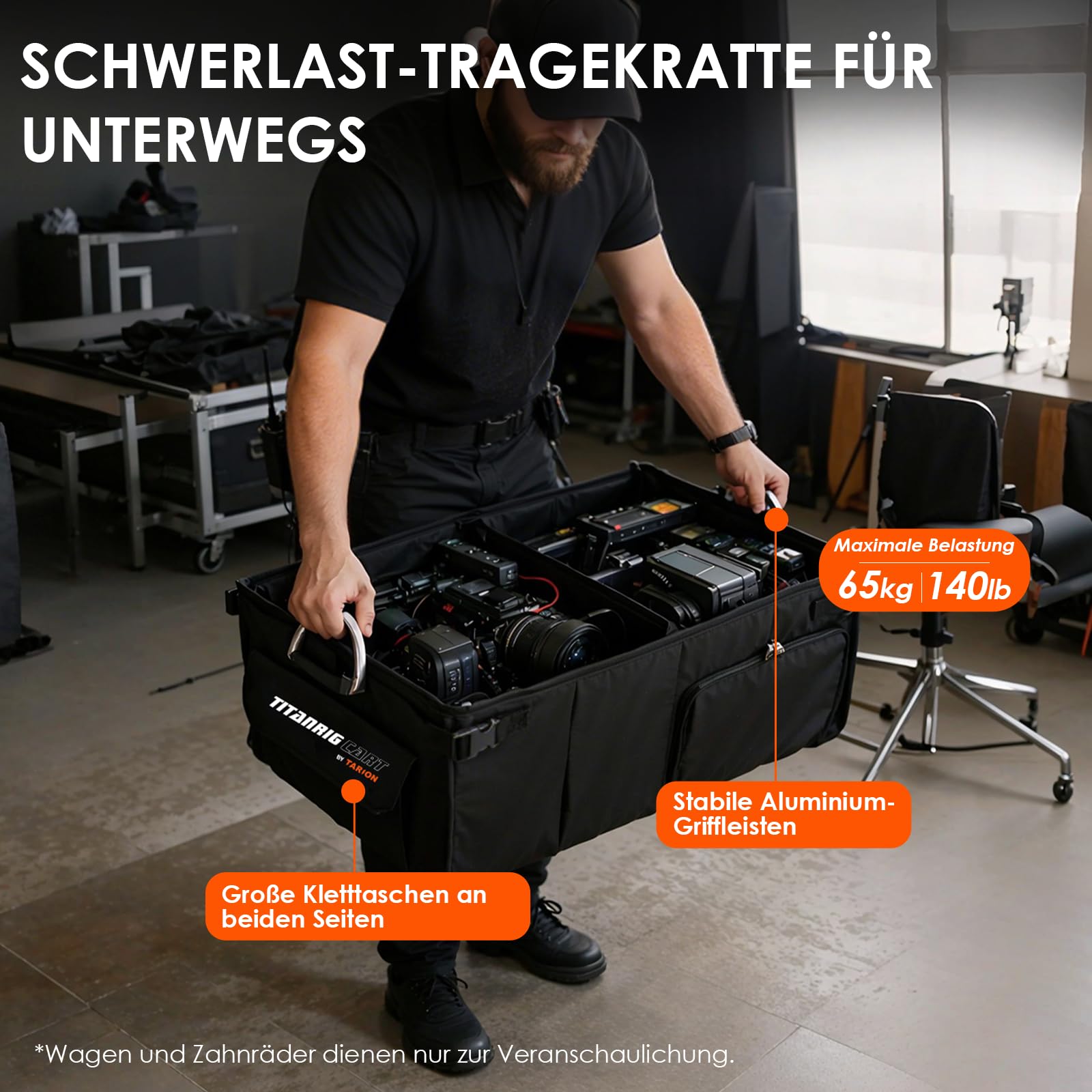 TARION Titanrig Cart Kamerawagen Aufbewahrungsbox: Kamerawagen Filmwagen Fotowagen Zubehör für Video Fotografen Filmemacher