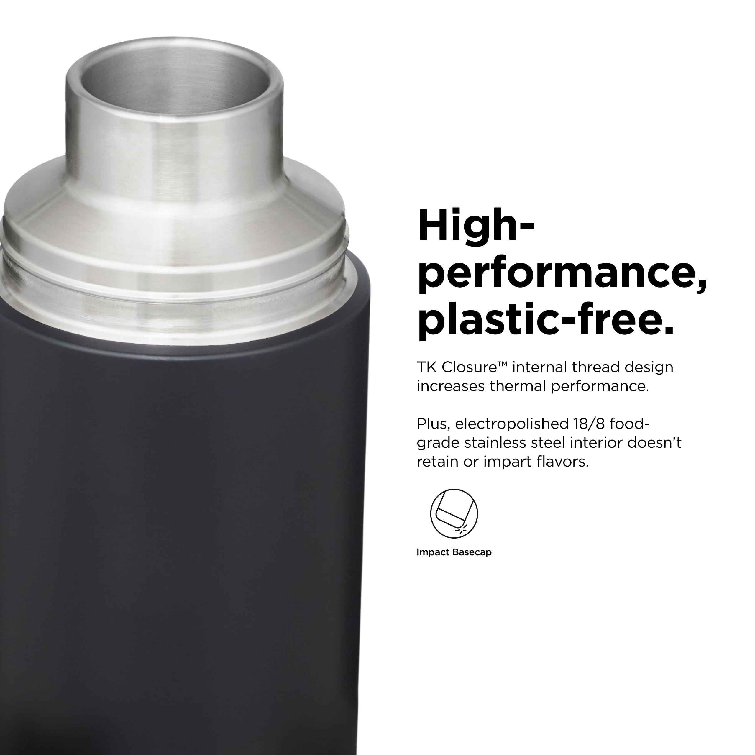 Klean Kanteen Termo insulado TKPro 0,75L, Botella térmica, Color Negro