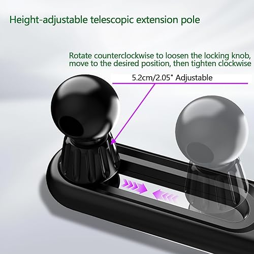 Miniatura 2 de Brazo de extensión de montaje en bola de 0.67 pulgadas, longitud ajustable de 2.04 pulgadas, extensor giratorio de 360 grados, extensor de bola