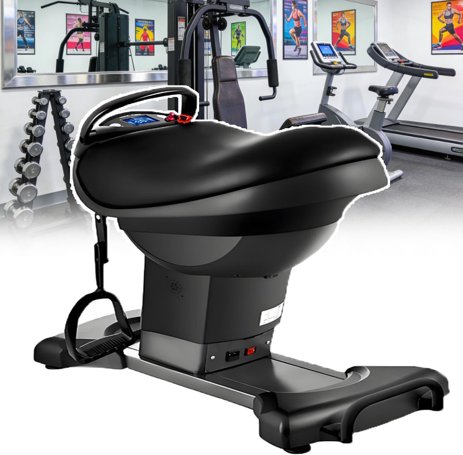 Multi-Function Electric Horse Riding Simulator, 5-Axis 3d Horse Riding Machine,Home Gym Equipment For Cardio & Core Training, Waist-Trainer Machine With Customizable 20 Speed Programs A