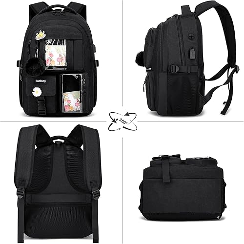 Miniatura 6 de Mochilas escolares para adolescentes y niñas, mochila para estudiantes universitarios de secundaria, lindas mochilas para mujeres, bolsa para laptop