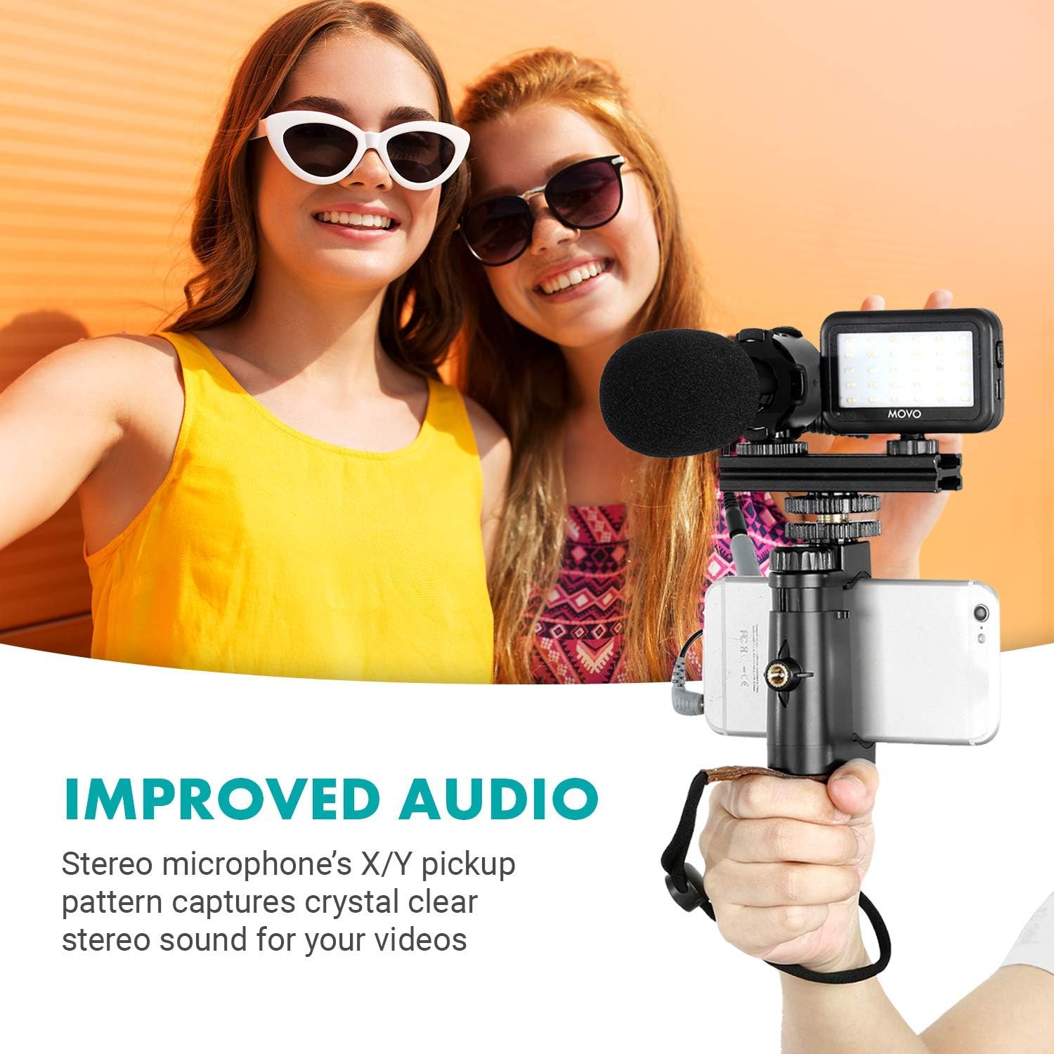 Discount Movo Smartphone Video Kit V7 Vlogging Kit with Tripod, Grip Rig, Stereo Microphone, LED Light and Wireless Remote - YouTube Equipment Compatible with iPhone, Android Samsung Galaxy, Note Limited Movo Smartphone Video Kit V7 Vlogging Kit with Tripod, Grip Rig, Stereo Microphone, LED Light and Wireless Remote - YouTube Equipment Compatible with iPhone, Android Samsung Galaxy, Note