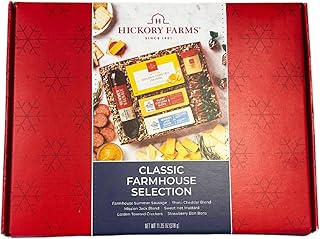 Hickory Farms Classic Farmhouse Selection Sausage & Cheese Gift Box Charcuterie Gourmet Food Basket 11.25 Oz