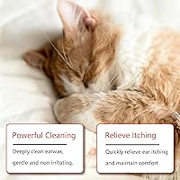 Vista 4 de FlowFish Limpiador de oídos de mascotas para perros, tratamiento de infección de oído, solución de limpieza de oídos de perro no irritante