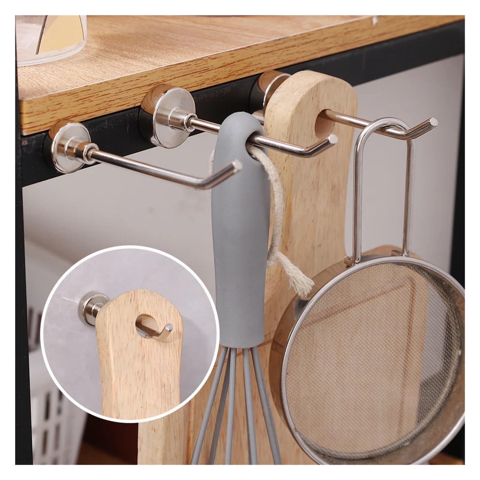 Genérico 10-20 ganchos magnéticos de ángulo recto resistentes, sin perforaciones, for colgar en la pared, ideales for cocina y el baño(S,20PCS)