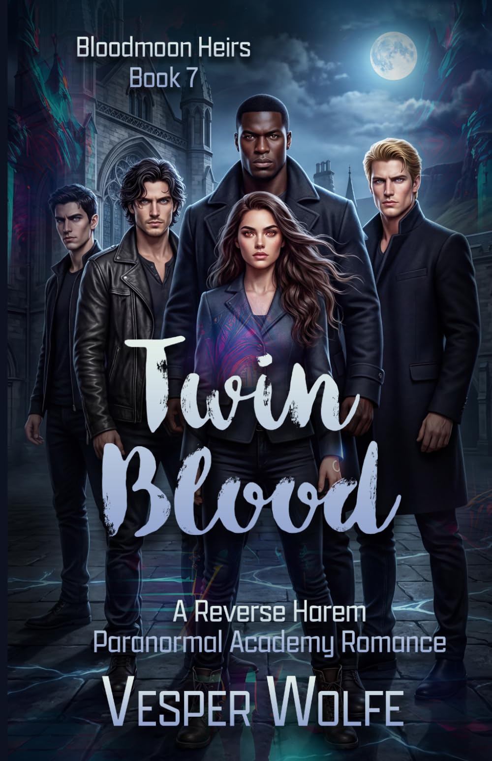 Twin Blood: A Reverse Harem Paranormal Academy Romance (Bloodmoon Heirs)