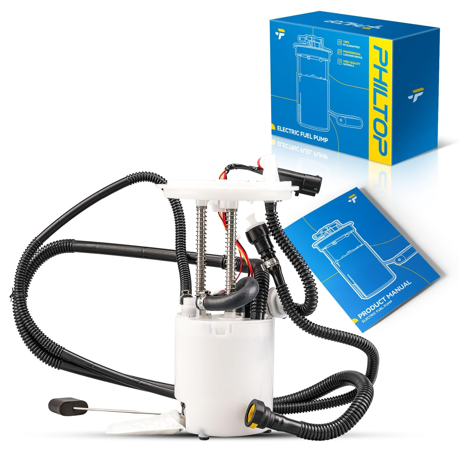 PHILTOP Electric Fuel Pump Assembly Fits for 2003-2005 Jaguar S-Type, 2004-2005 Jaguar XJ8, 2004-2005 Jaguar Vanden Plas, FG1712