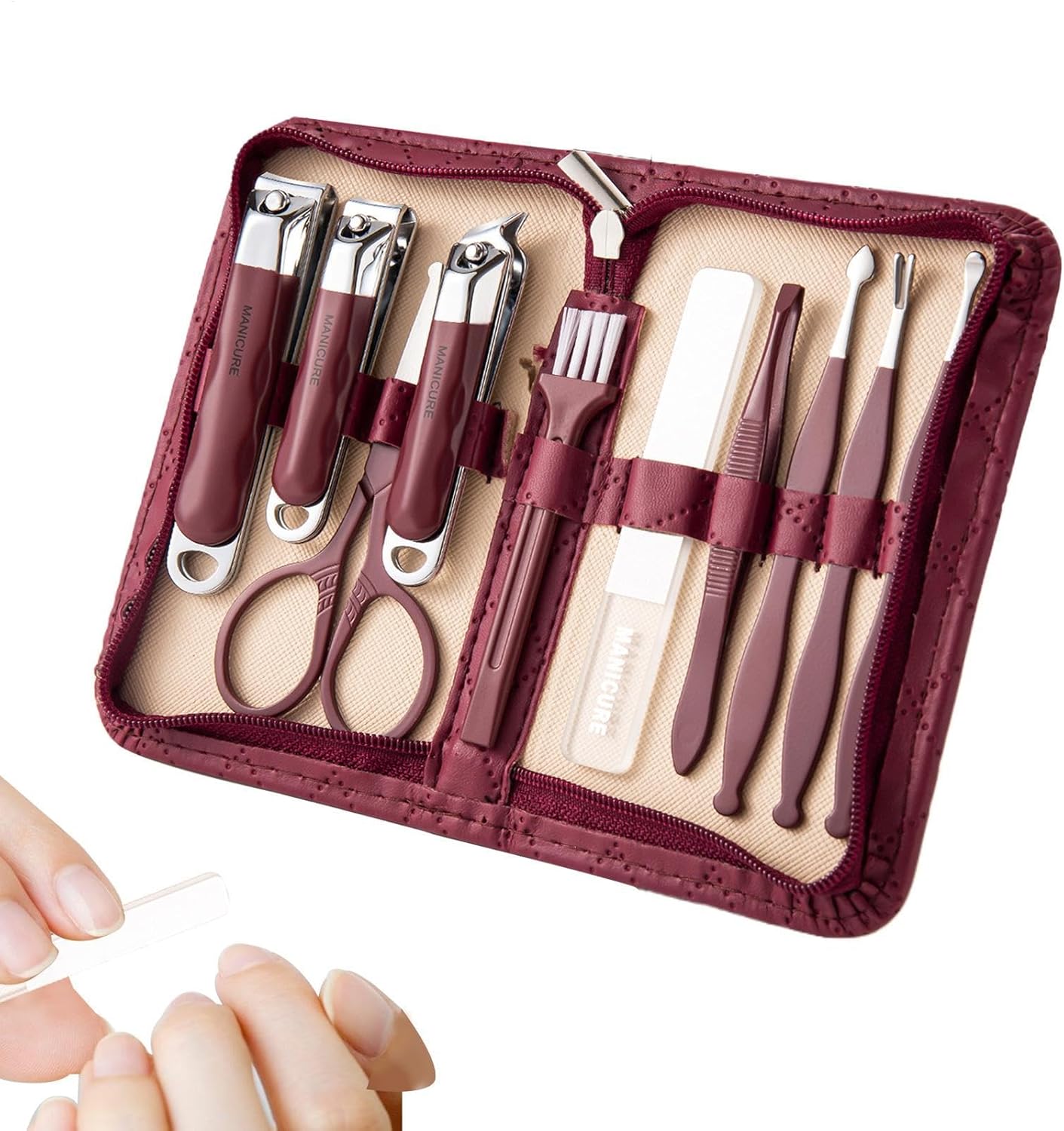 Nail Care Tools, Manicure Kit for Women – 10x Care Kit,Pedicure Tools for Feet,Professional Manicure & Pedicure for Outdoor Travel Women Men