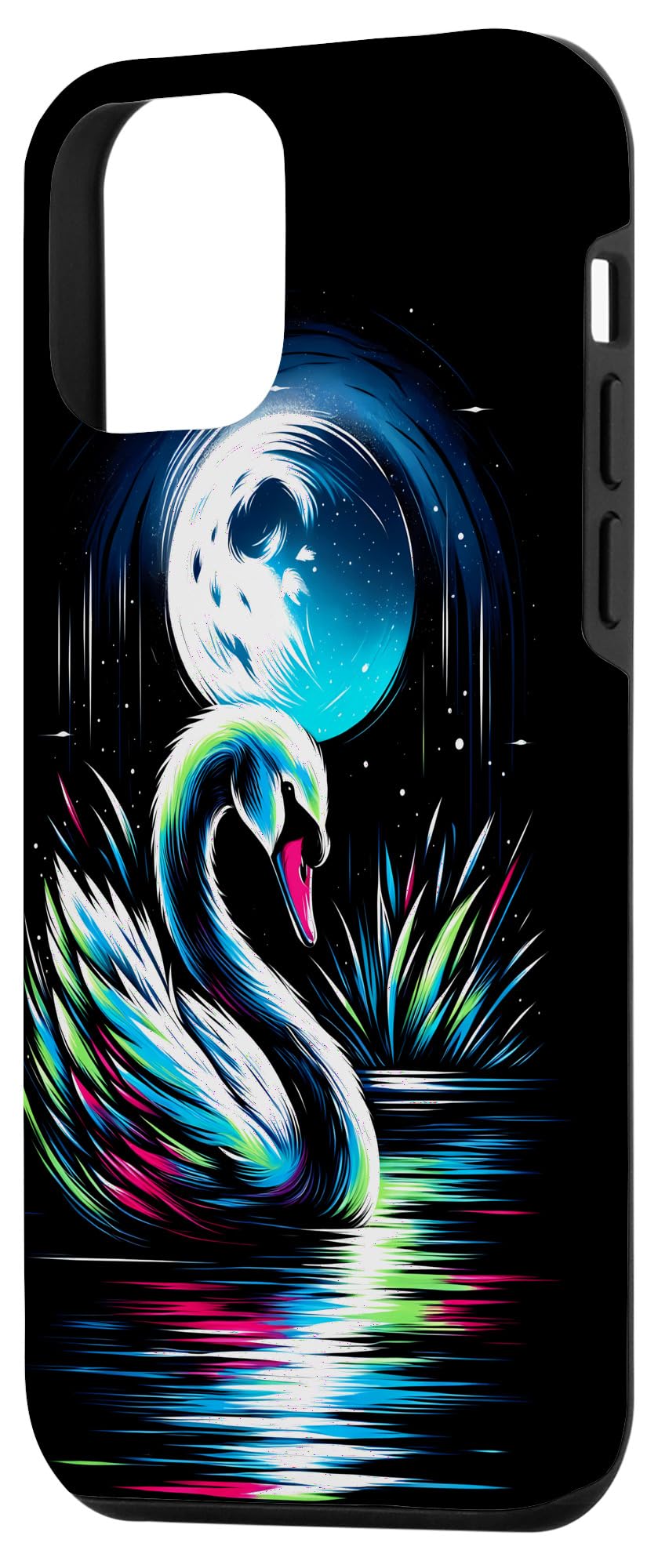 iPhone 12 mini Colorful Swan Bird Spirit Animal Cool Illustration Case - Image 2