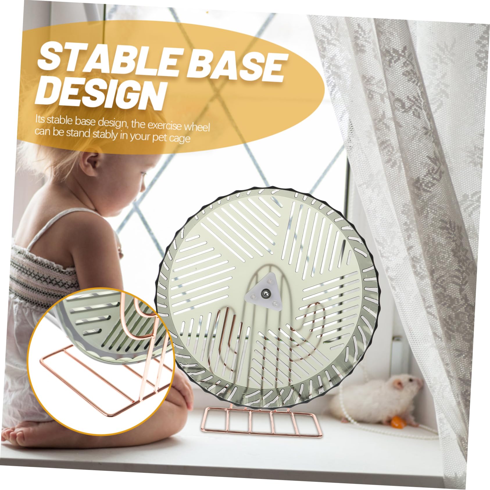 Milisten Roue Stable pour Hamster Roue Silencieuse pour Chinchilla Accessoires pour Petit Animal pour Cage