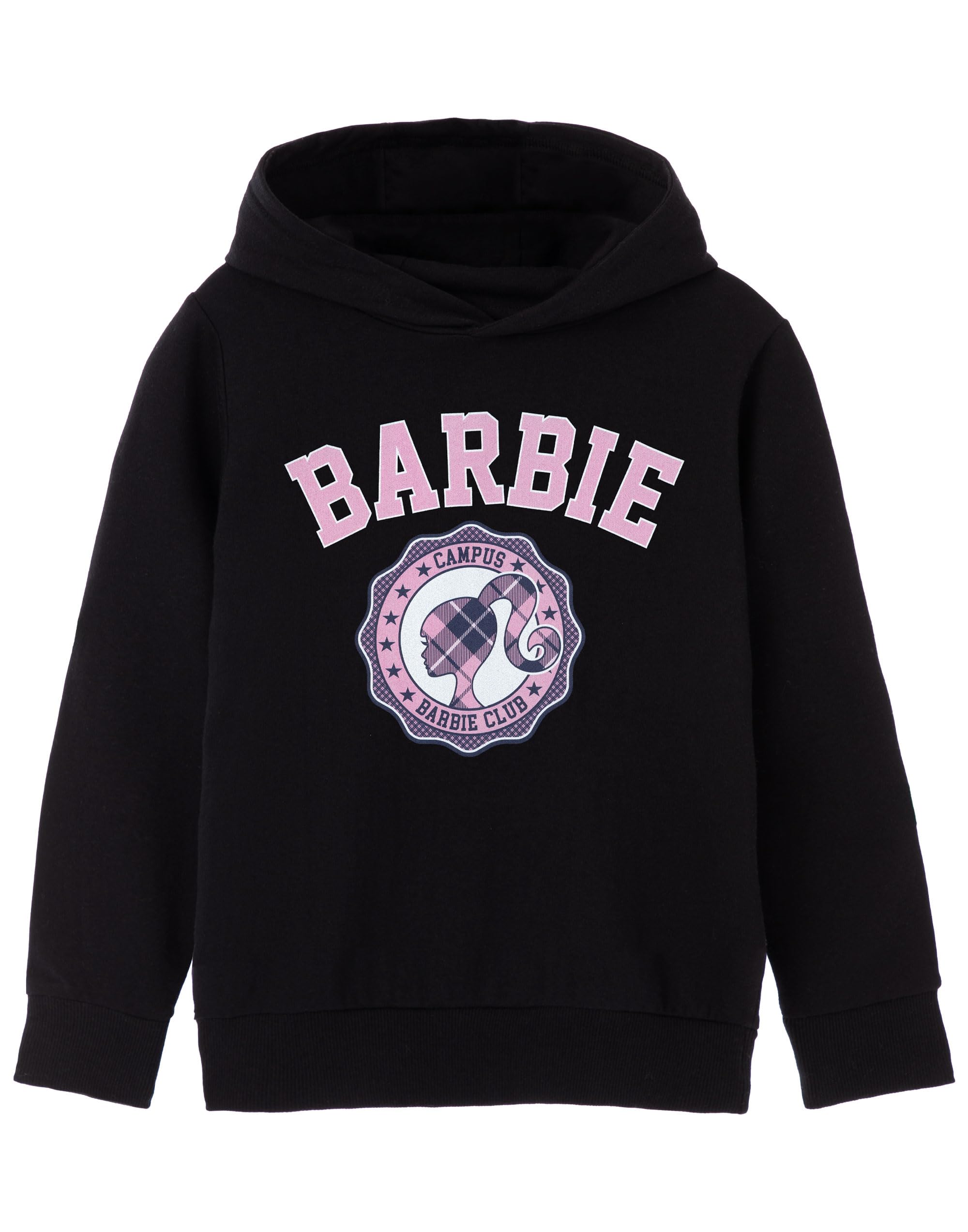 Vanilla Underground Girls Black Barbie Checked Collegiate Hoodie - 3-4 Years