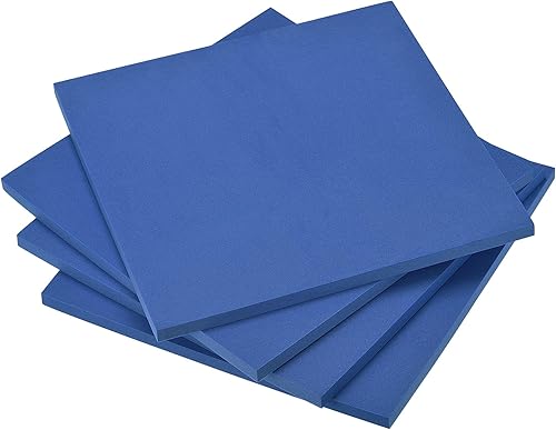 uxcell Hojas de espuma EVA azul de 10 x 10 pulgadas, 0.394 in de grosor para manualidades y proyectos de bricolaje, 4 unidades