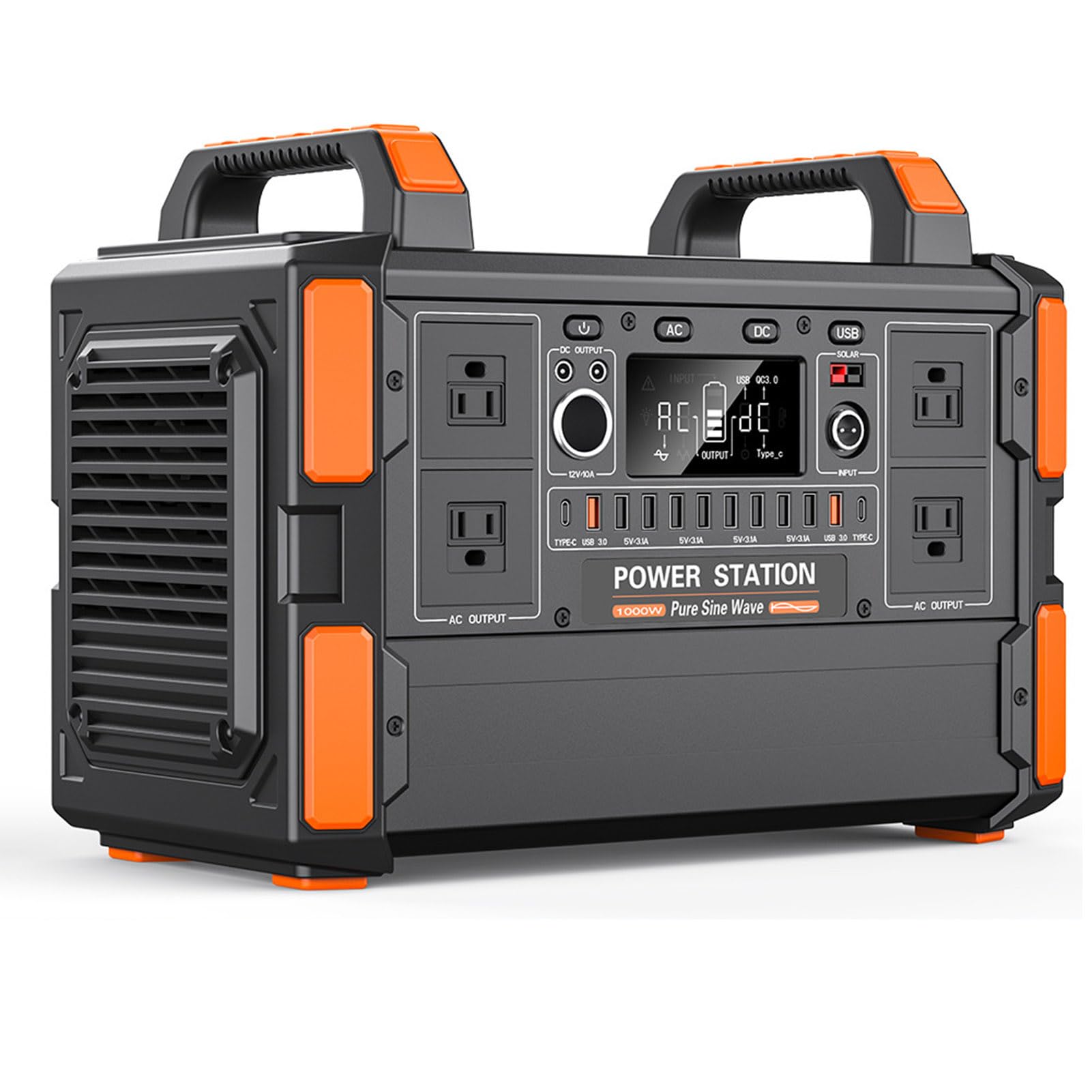 Centrale électrique Portable 1000 W, Batterie 1048 Wh, générateur Solaire, Stockage d'énergie Mobile pour Camping-Car, unité d'alimentation de Secours à Monter soi-même