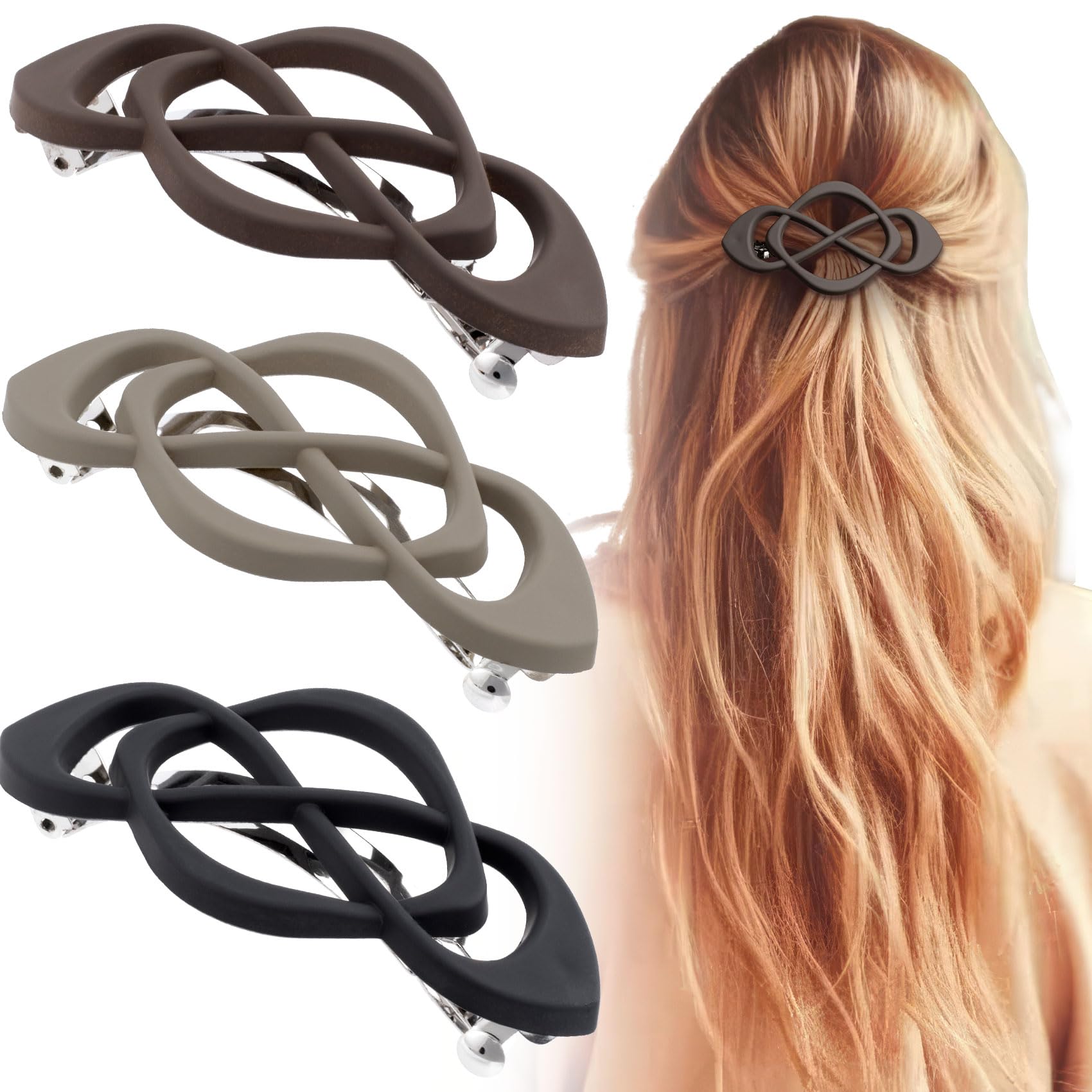 Amazon.com : Deozu 3 Pcs Vintage French Barrette Clips 