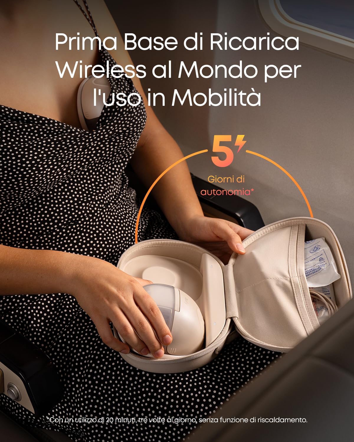 eufy S1 Pro Tiralatte Portatile con Riscaldamento, Compatto a Mani Libere con HeatFlow Avanzata, Base di Ricarica Wireless, OptiRhythm Controllato da App, Aspirazione Clinica, Per il Reggiseno