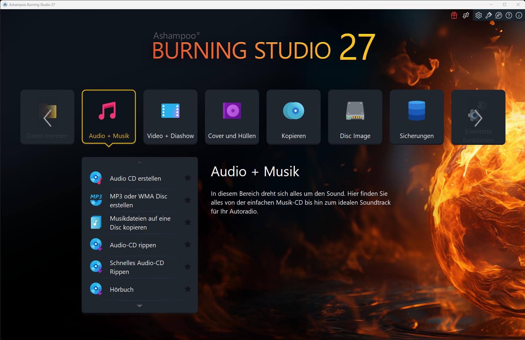 Ashampoo Burning Studio 27 – Brennprogramm, CDs, DVDs & Blu-ray brennen, kopieren, rippen und sichern | 1 Gerät | 1 Benutzer | PC Aktivierungscode per Product Key Card