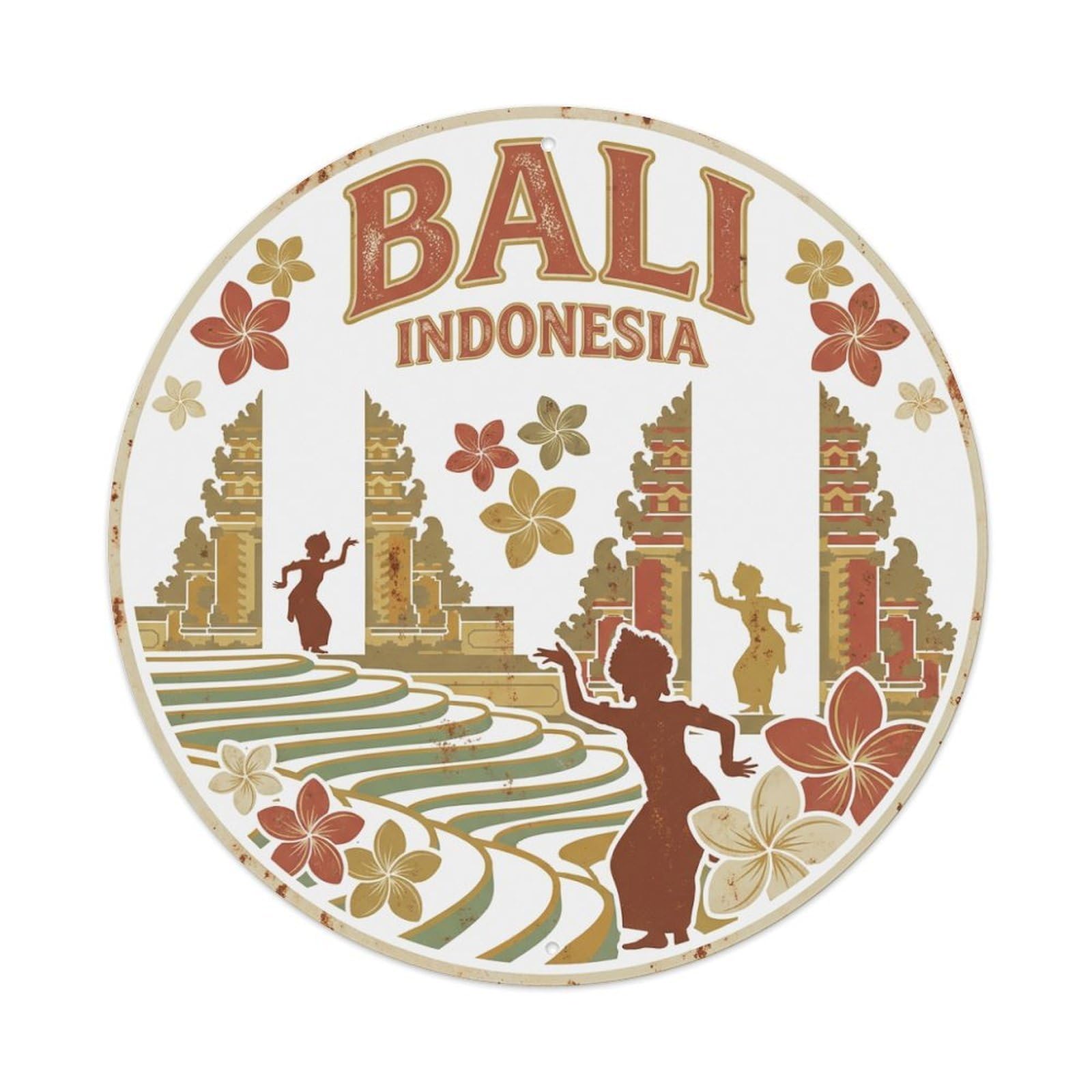 Travel Retro Indonesia Bali Metal Tin Sign
