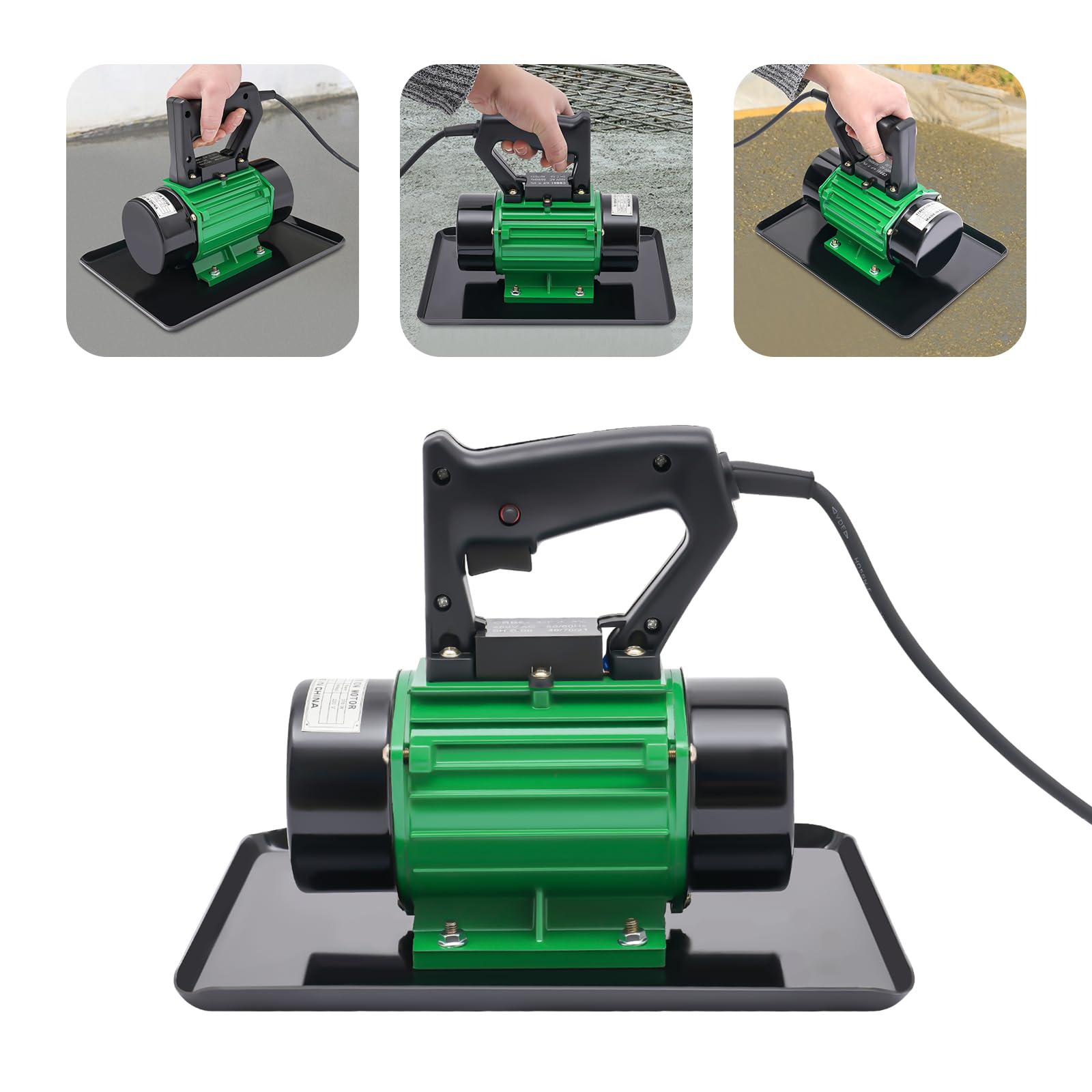 Vibratore elettrico per calcestruzzo da 250 W, potenza vibrante 3500 giri/min, 100 kg, portatile, per lavori di calcestruzzo, adatto per artigiani