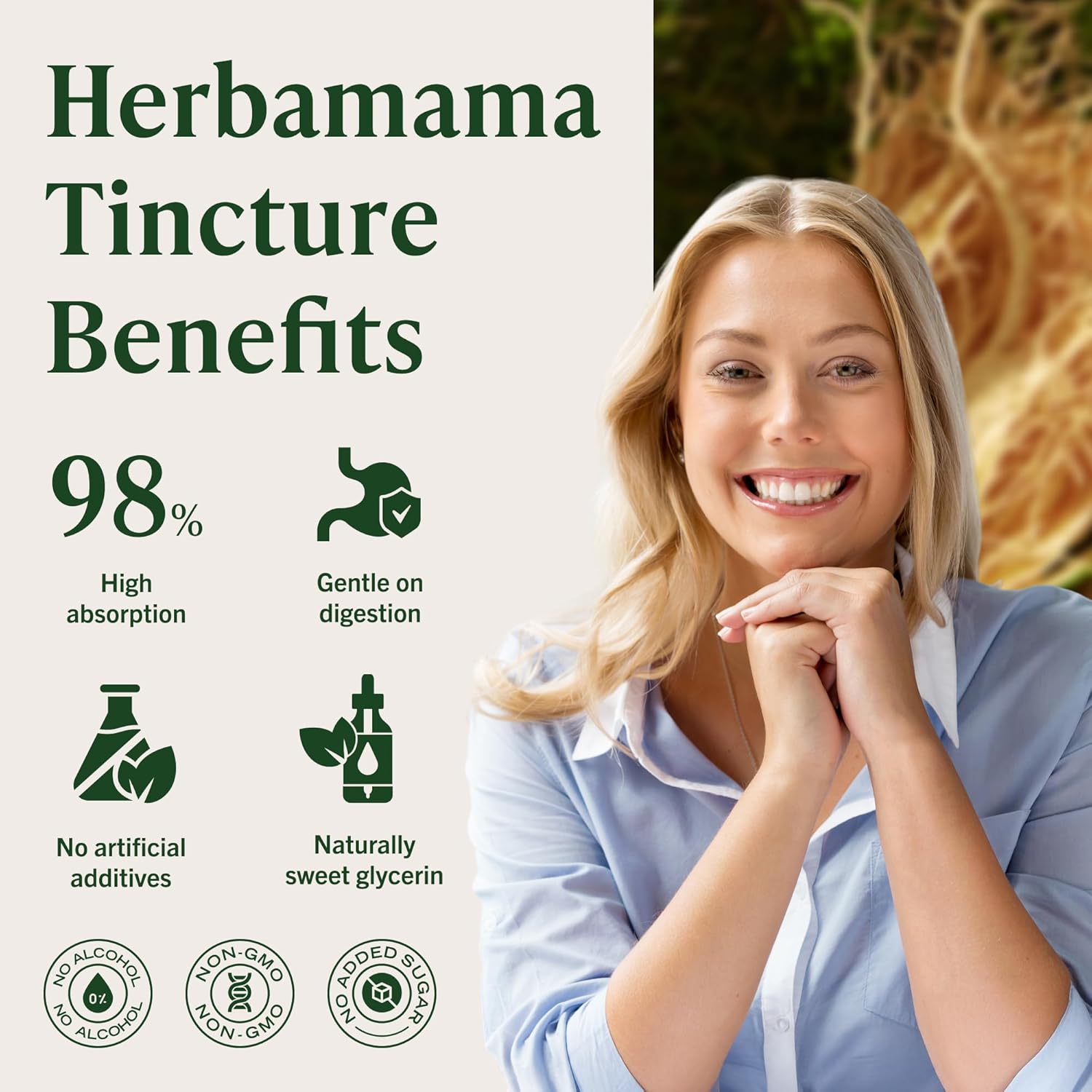 HERBAMAMA Panax Ginseng Root Tincture - Immune & Overall Support with Korean Red Ginseng Supplement - Vegan, Non-GMO, Alcohol & Sugar-Free Herbal Drops, 56-Day Supply - Image 5