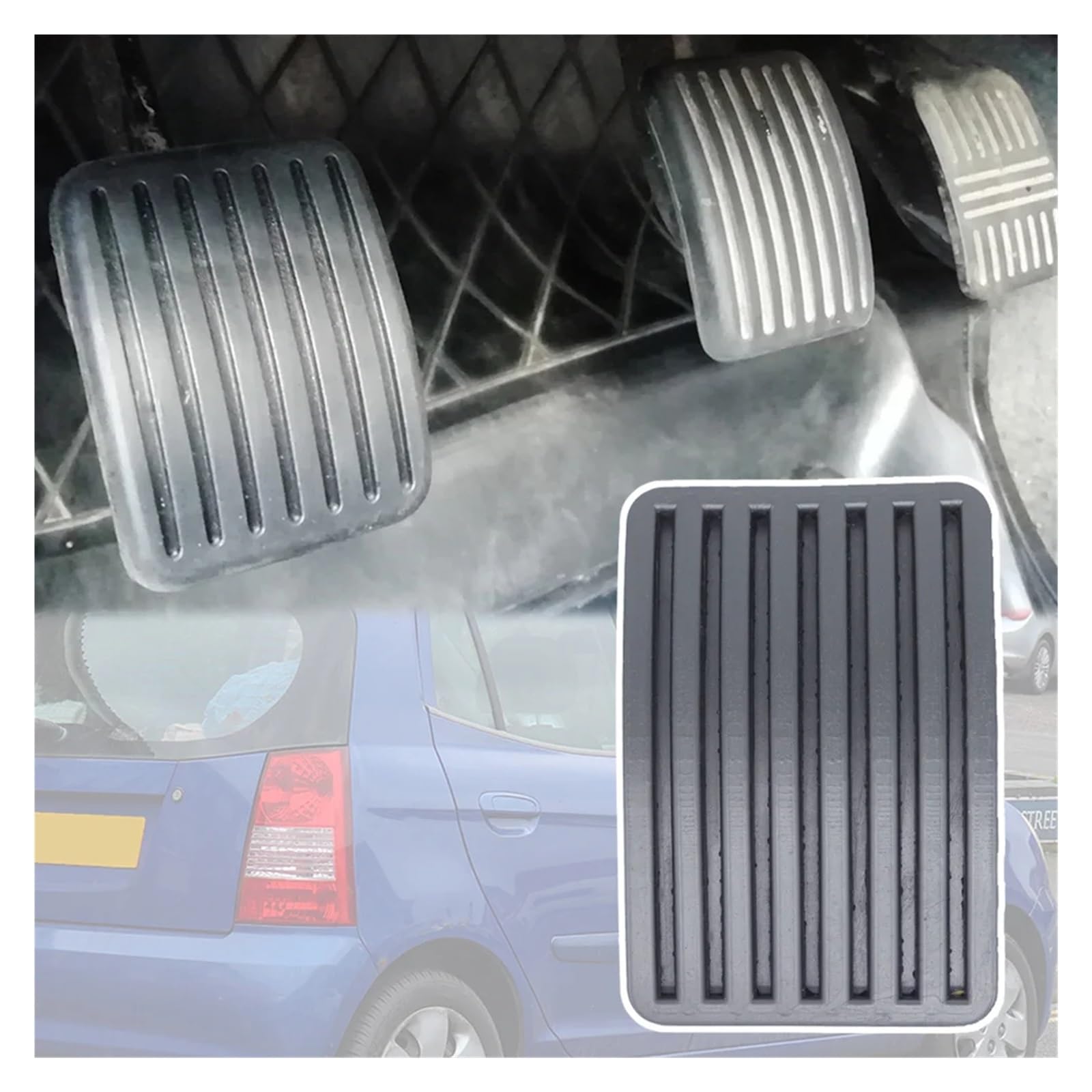 Plaquettes Pédale Embrayage Frein Kia Carens Picanto SA 2004-2013 - Lot 2 Pièces Caoutchouc