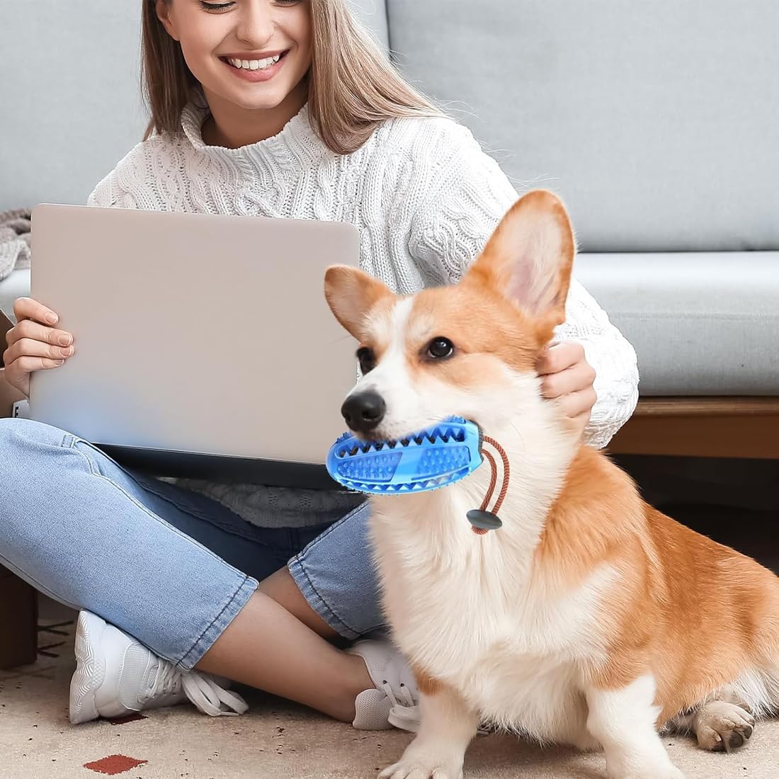 Gioco Cani, Gioco di intelligenza, Giocattoli da Masticare per Cani Giocattoli, Bastoncino per La Pulizia dei Denti in Gomma Resistente, Ideale per la pulizia dei denti e cani di tutte le taglie