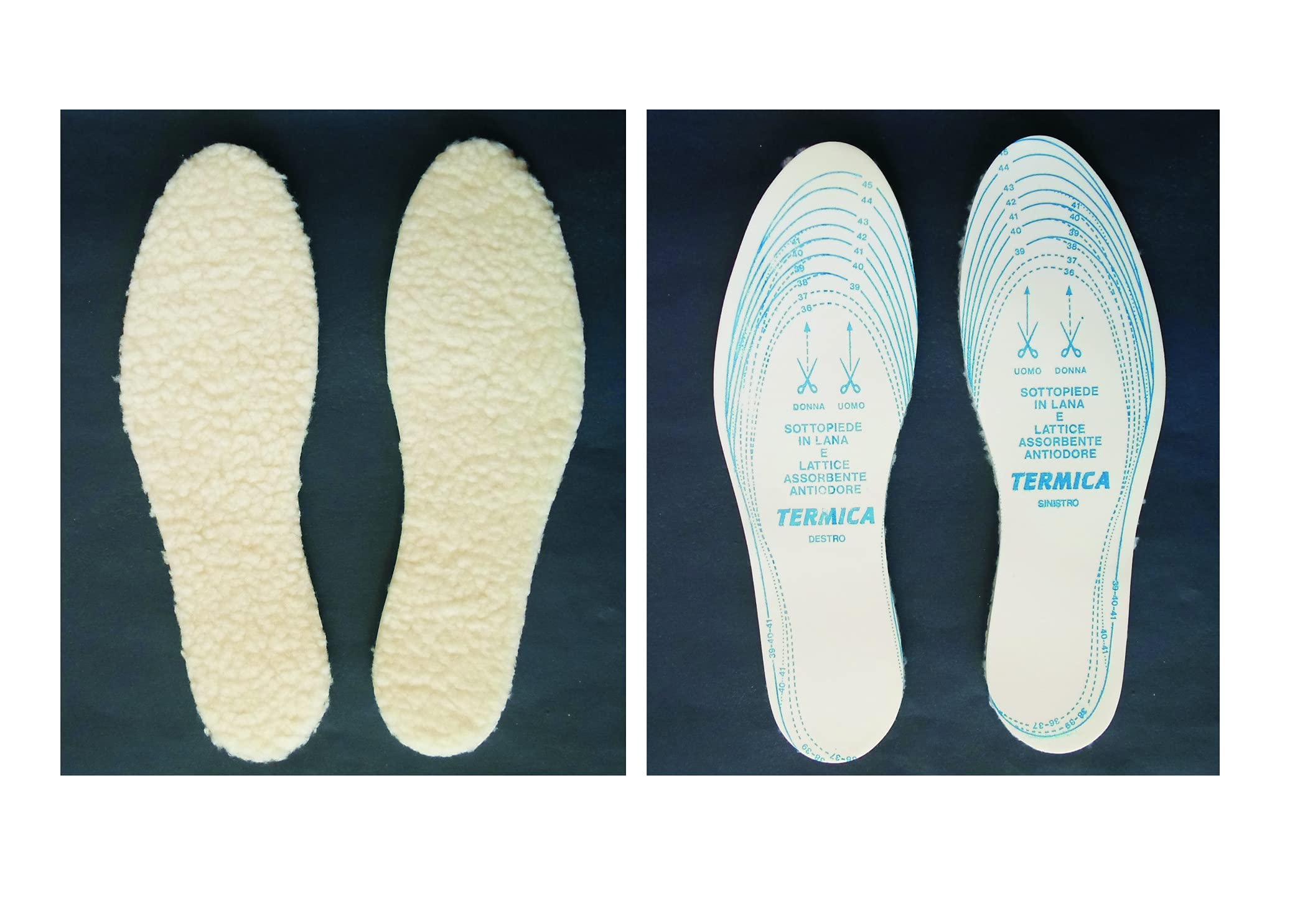Jumbo Lot de 5 paires de semelles universelles thermiques, anti-odeurs, taille 35-46