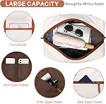 Weekender Bag for Women, Large Travel Overnight Bag with Shoe Compartment & Toiletry Bag, Canvas Carry-On Duffle Bags