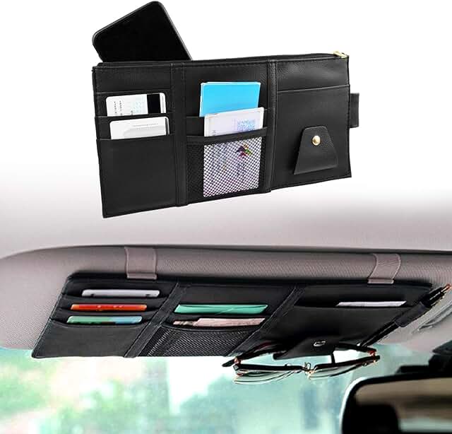 car visor registration holder