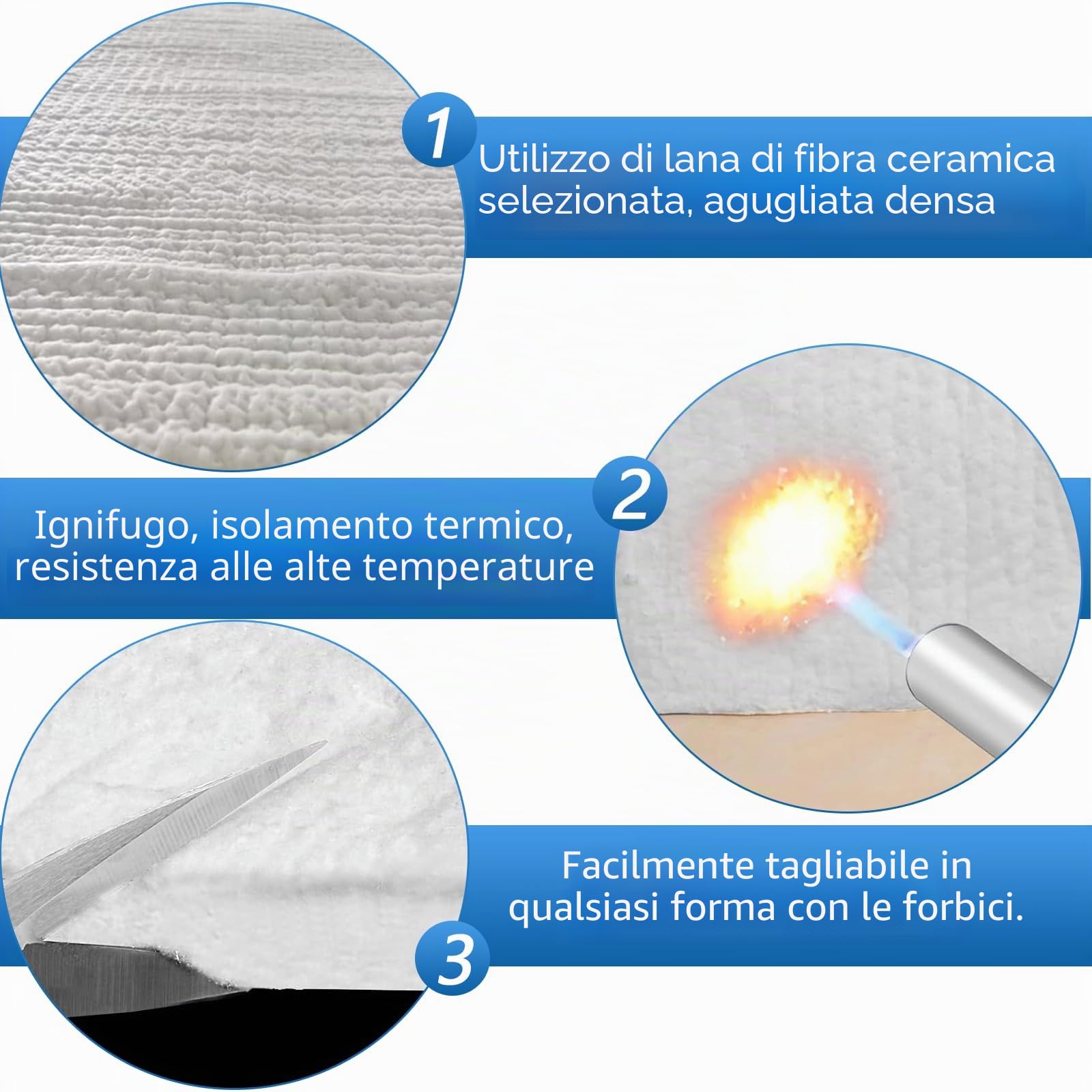Materasso Isolante in Fibra Ceramica 400x610x25mm (2 pezzi) - Tappeto Antincendio per Stufe a Pellet, Forgia & Tubazioni ad Alta Temperatura | Fibra Ceramica Resistente a 1260°C