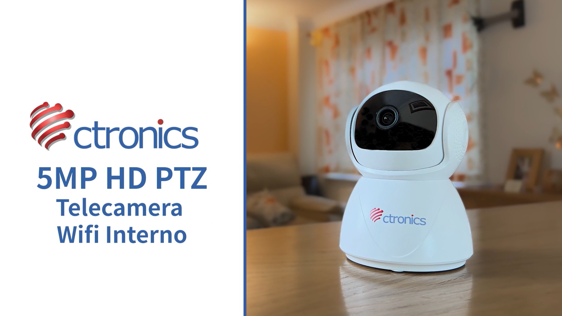 5MP Telecamera Wifi Interno 2,4Ghz E 5Ghz, Videocamera Sorveglianza Con