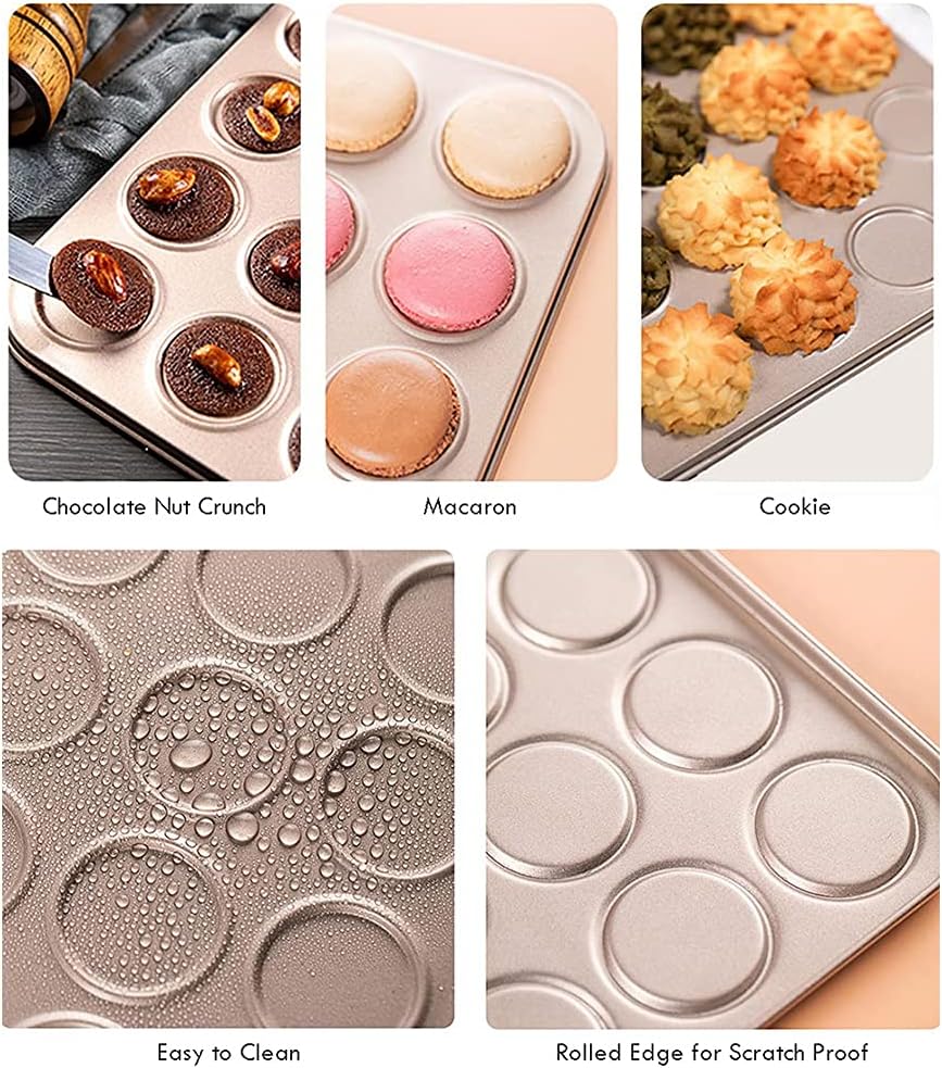 35 Cavity Non-Stick Macaroon Biscuits Cookie Bakeware for Oven Baking Kitchen