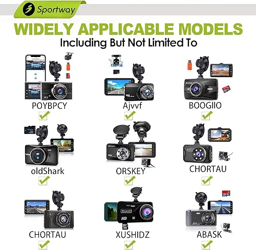 Miniatura 3 de Sportway S501 Soporte de montaje de succión para cámara de tablero (5ª generación), junta reemplazable para CHORTAU OldShark NIUTA Boogiio ORSKEY