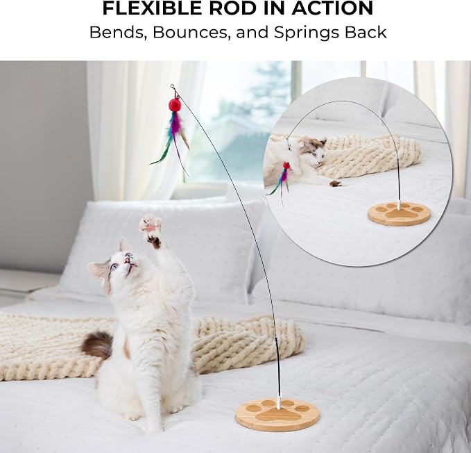 Set de Juguetes para Gatos con 18 Piezas y Base miniatura 7