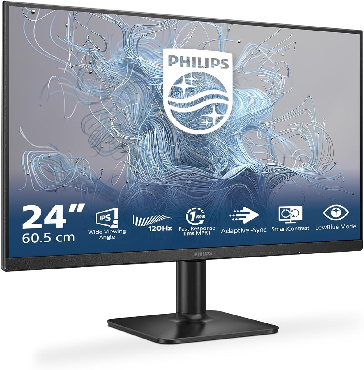 Philips 24E2N1110 - Monitor Full HD da 24 pollici, 120 Hz, sincronizzazione adattiva. (1920x1080, 1x D-Sub, 1x HDMI 1.4) nero