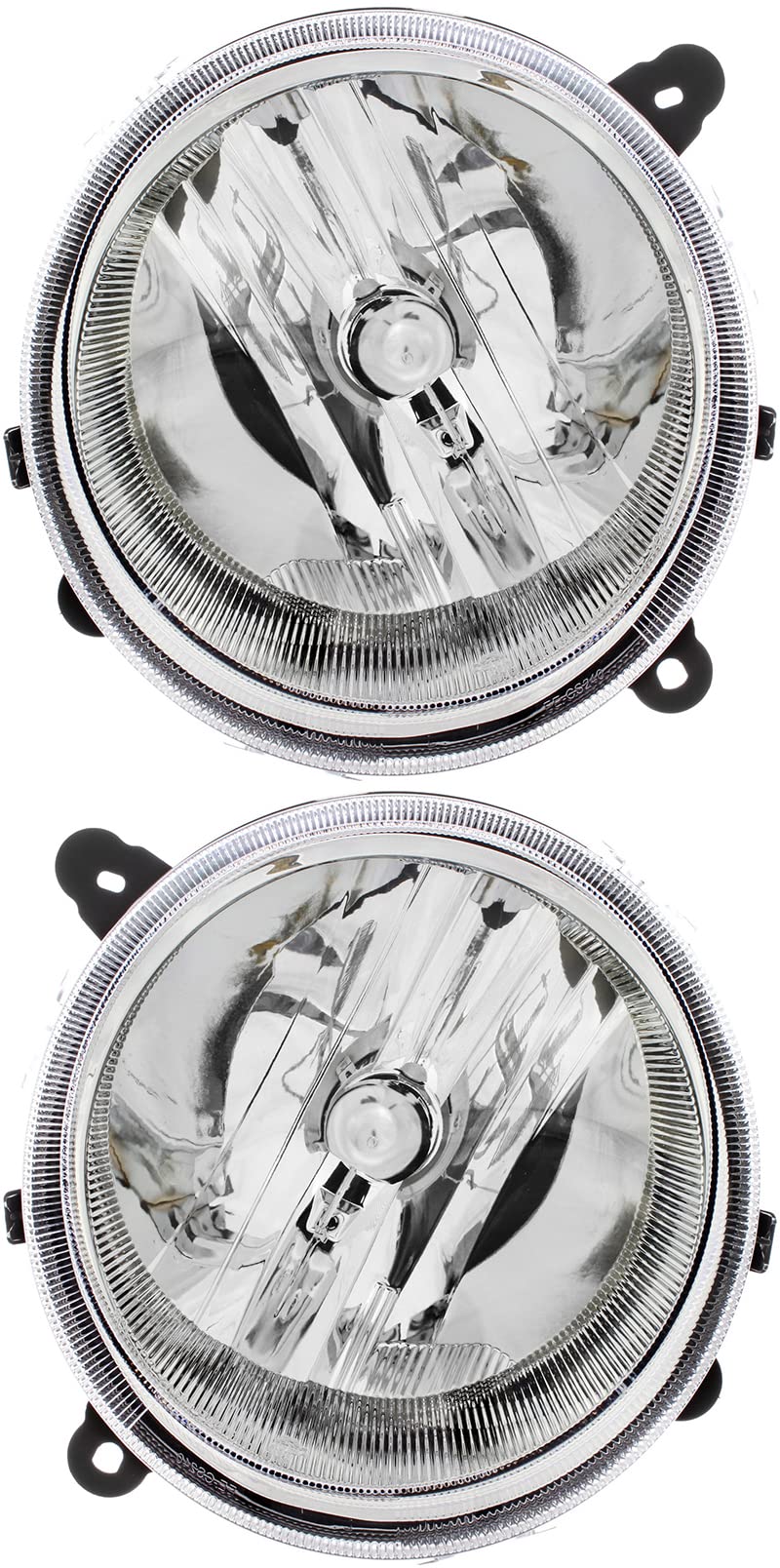 Gold Shrine For Jeep Compass 2007-2010/Patriot 2007 2008 2009 2010 2011 2012 2013 2014 2015 2016 2017 Headlights Lamps Set Halogen Driver and Passenger Side
