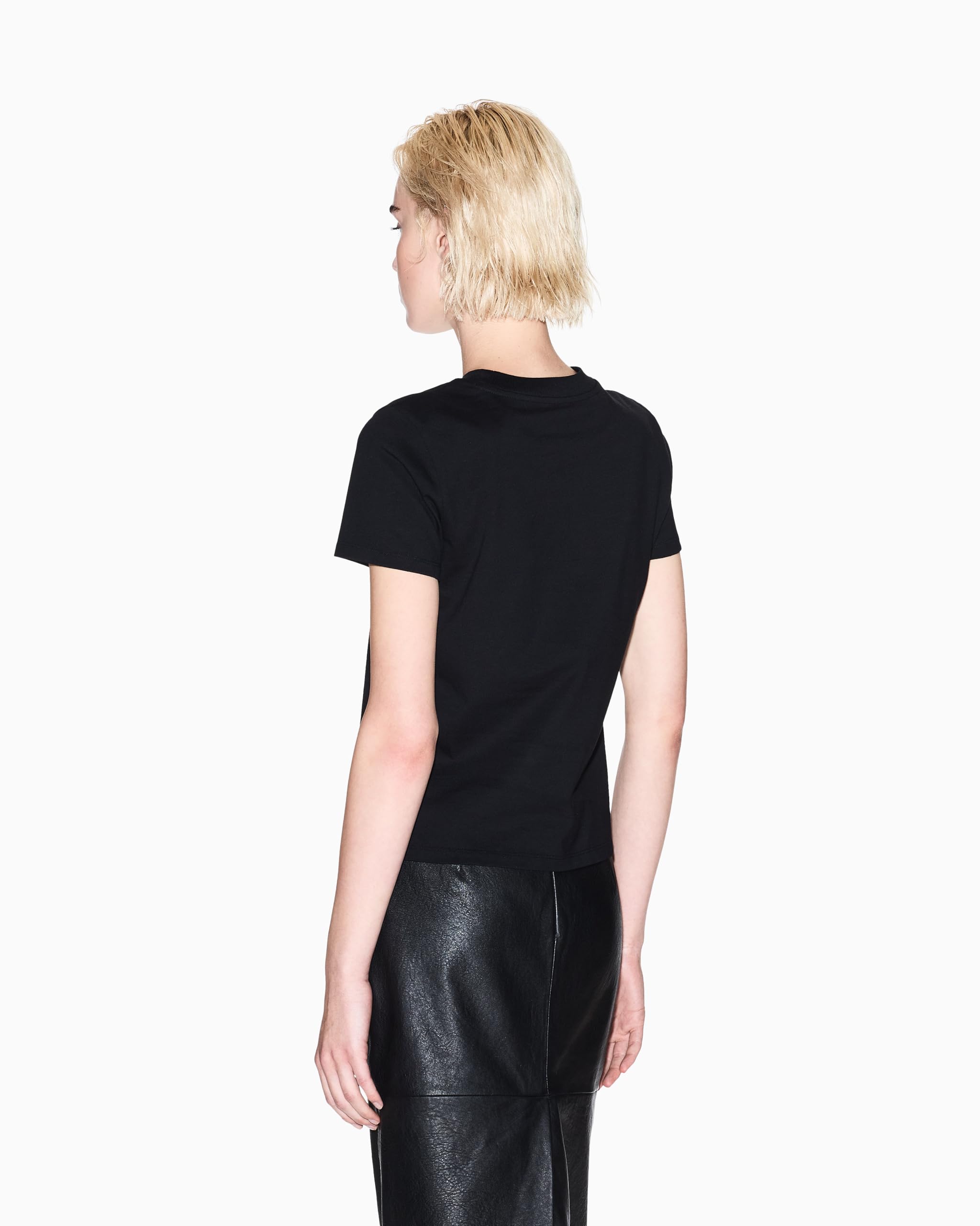 Armani Exchange Regular Boxy Chest Logo Tee T-Shirt Donna (Pacco da 1)
