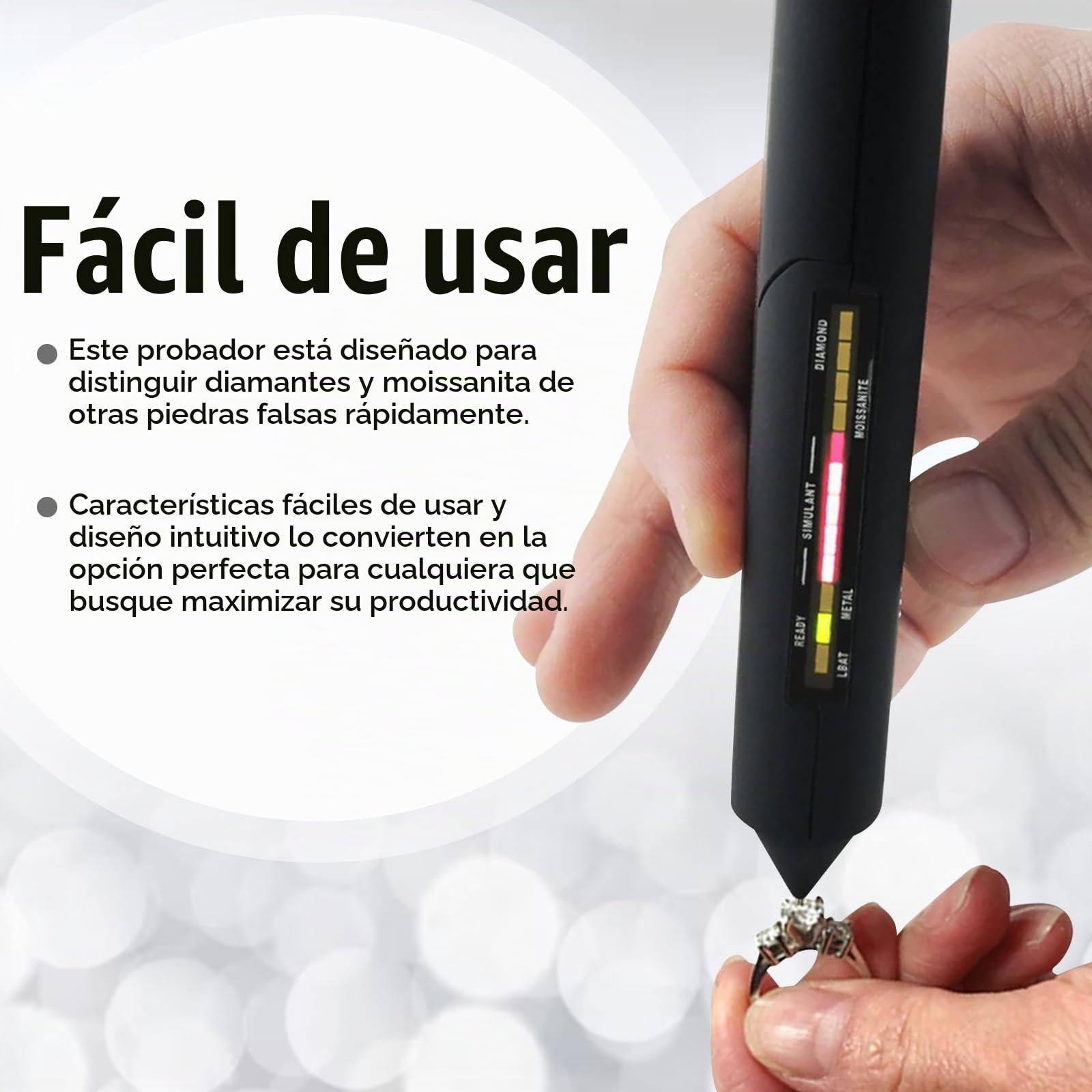 Kit de Herramientas de Selección de Probador de Joyas de Gemas Combinadas de 2 Puntos Para Profesionales, Selector de Joyas, Diamantes, Moissanita, Metal, Piedras Preciosas, Selector Novato