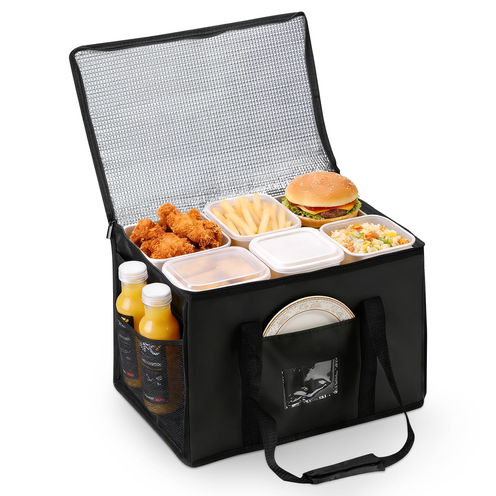 Otopone Cool Bag, 40L Picnic Bag for Cold and Hot Food，Reusable Shopping Bags for Camping, Barbecuing, Grocery Shopping and Food Delivery