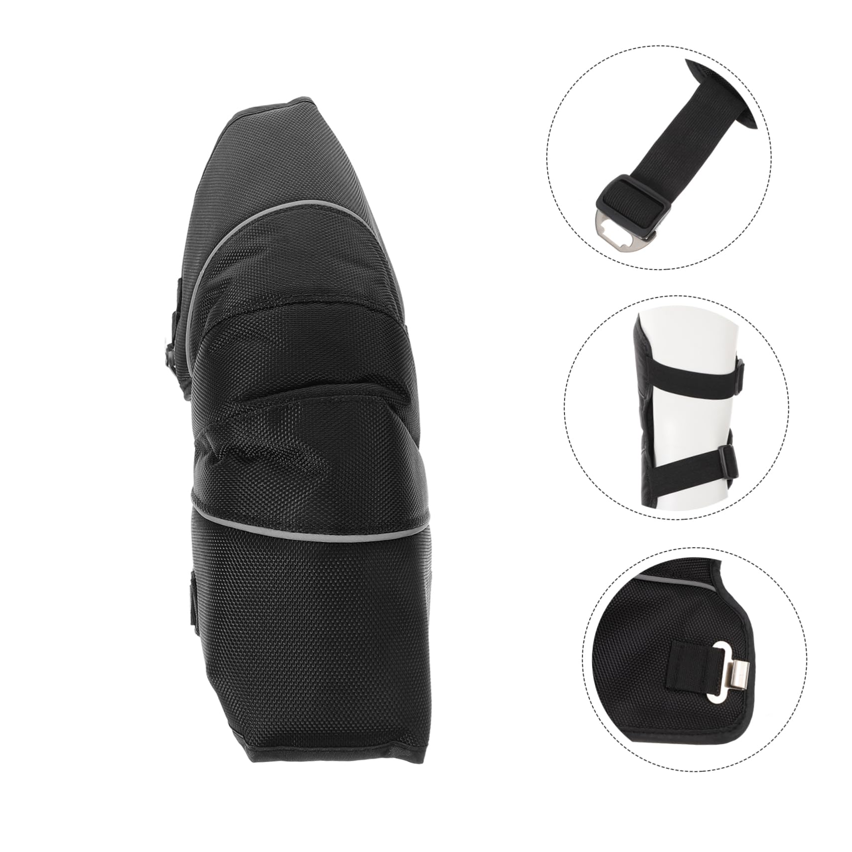 Healeved 4 Ensembles Vélo Protecteur Sportifs Du Genou Gardiens Du Genou Plus Taille Patins De Skate Coussinets De Protection Faux Cuir Black 2 Pièces * 4