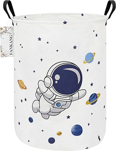 FANKANG Cesta de almacenamiento, canasta de lona plegable con revestimiento de polietileno impermeable, cestas de almacenamiento grandes para niños