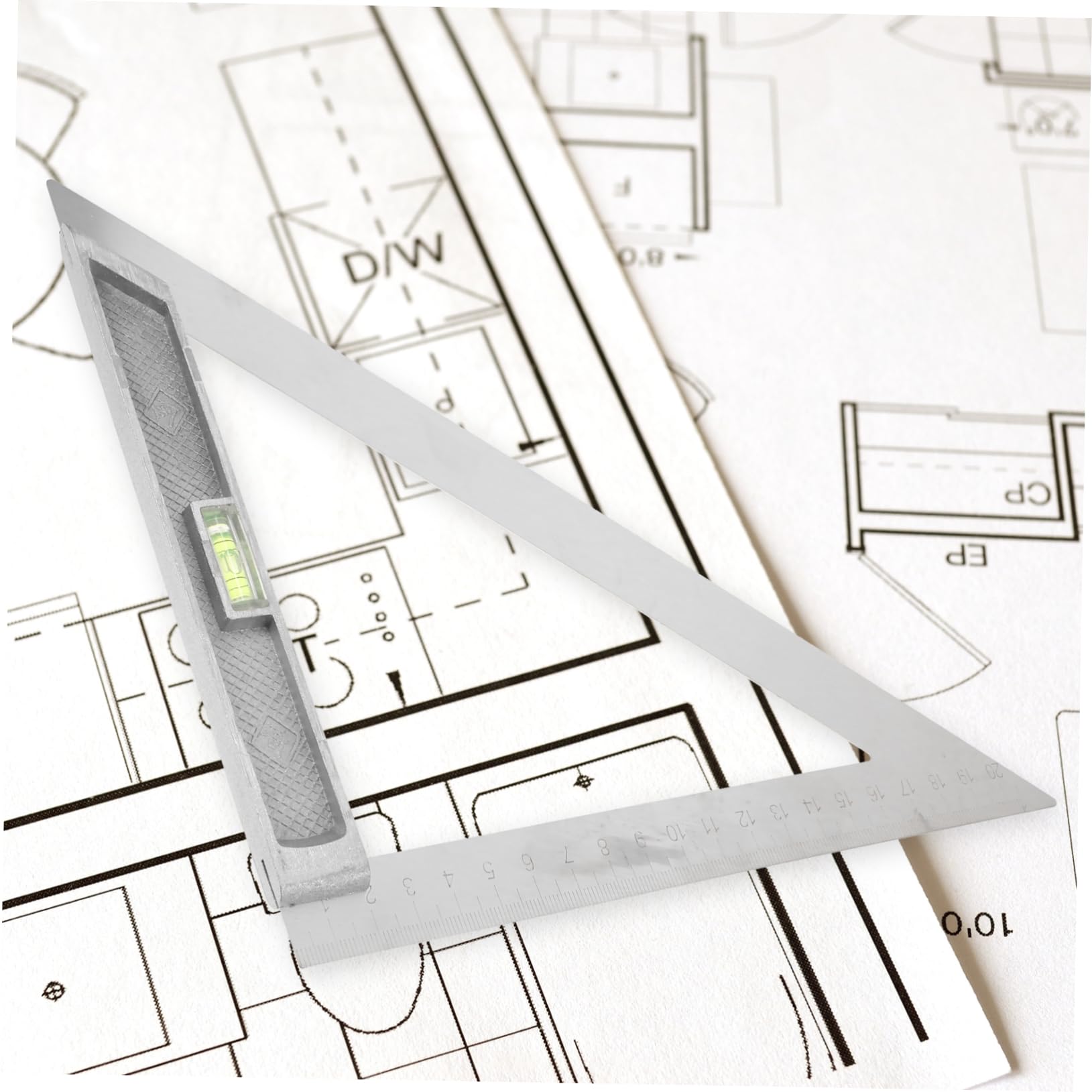OSALADI Woodworking Triangle Ruler Geometry Square Ruler Drawing Triangle Ruler Carpenter Square Geometry Triangle Rulers Woodworking Tri Square Measure Rulers Square Tool Iron Silver