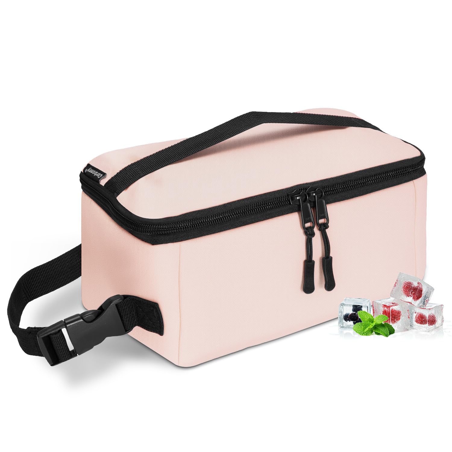 Cerbonny Small Laptop Bag, Mini Cooler with Insulated Lunch Box for Work, School, Travel - Pink