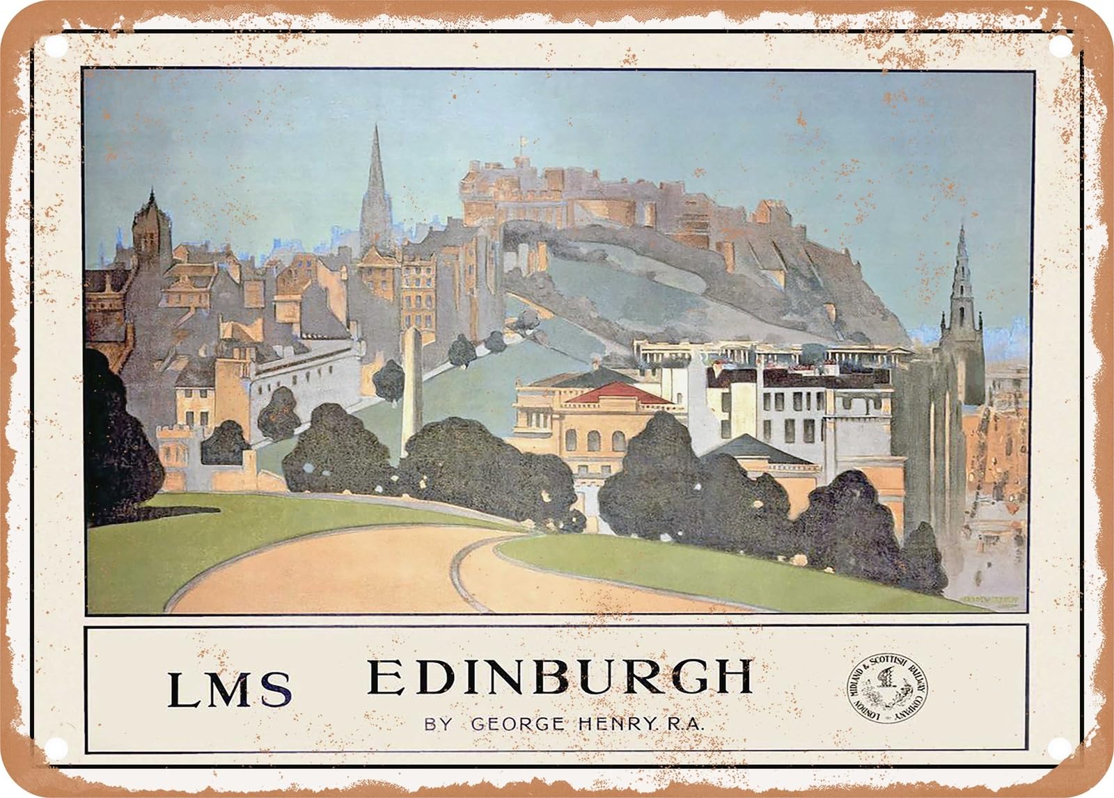 Miaomansenstore Metal Sign - 1934 Edinburg Lms Vintage Ad Home Decor